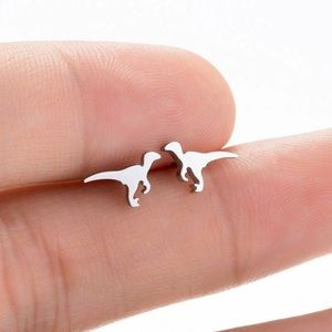 Dinosaur stud stainless steel earrings girls women